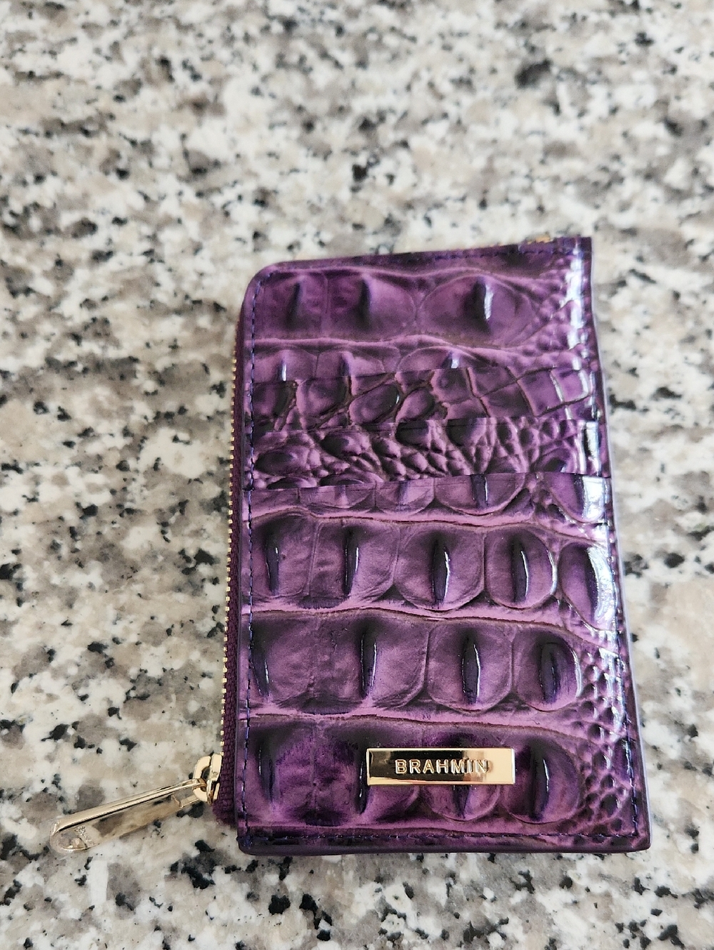 New Without Tag Brahmin Purple Melbourne Card Holder Wallet - Picture 4 of 9